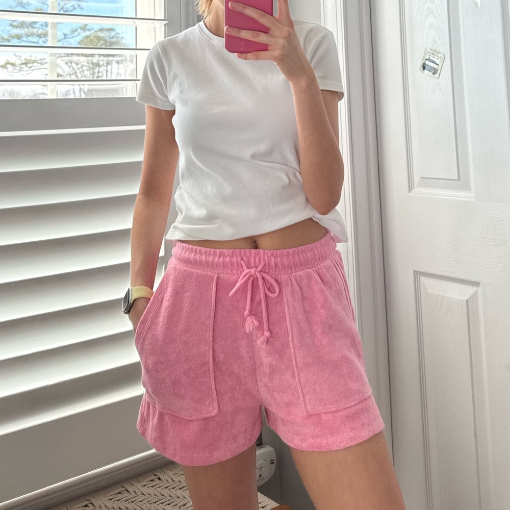 Zara Pink Terrycloth Sweatshorts